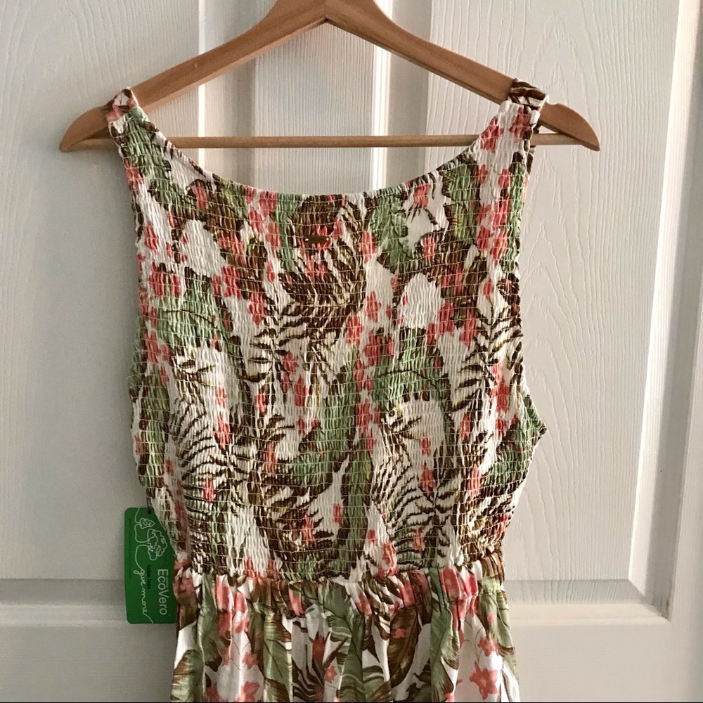 Rip Curl La Quinta Floral Smocked Maxi Dress Off White - Picture 14 of 14